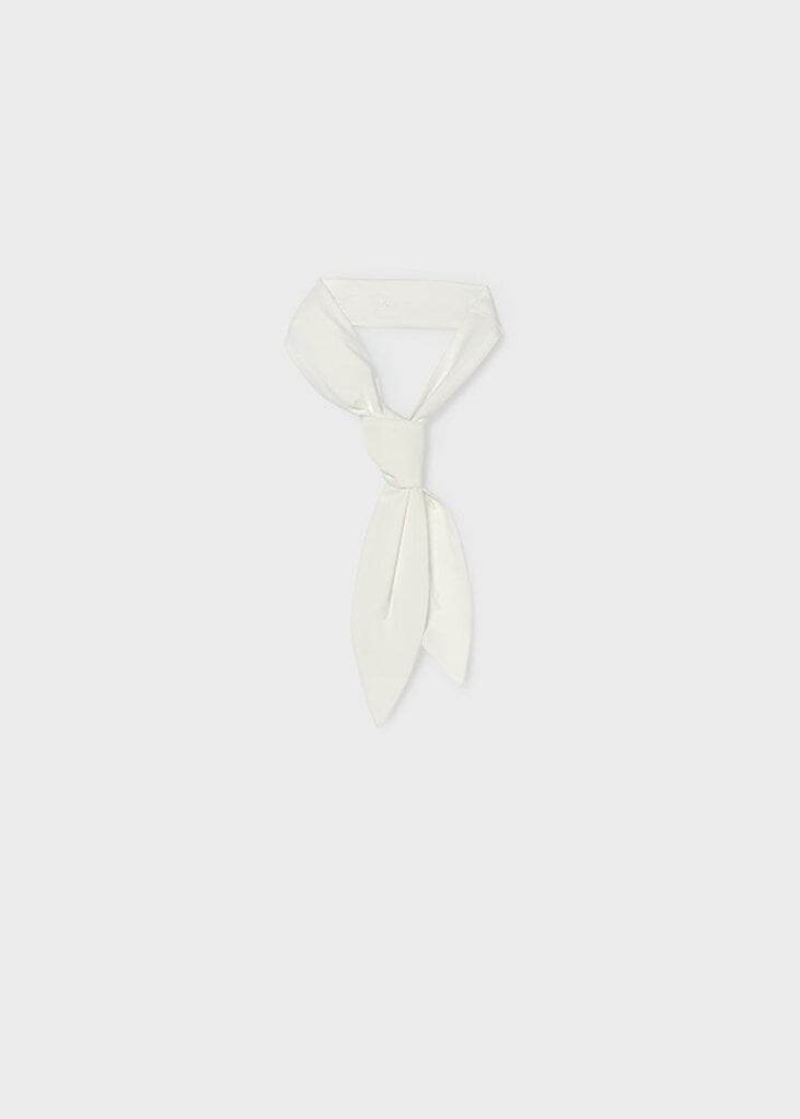 Mayoral 7120 Poplin blouse with tie neck 084 cream