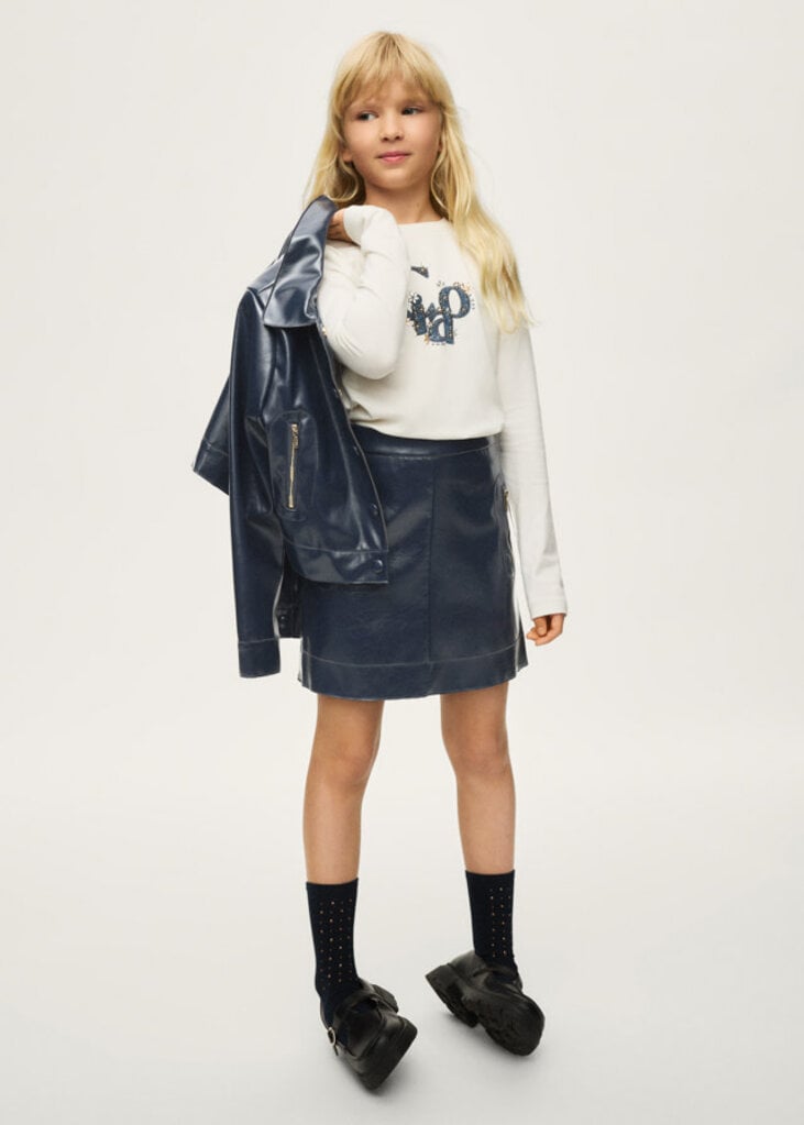 Mayoral 7930 Patent skirt 019 ink