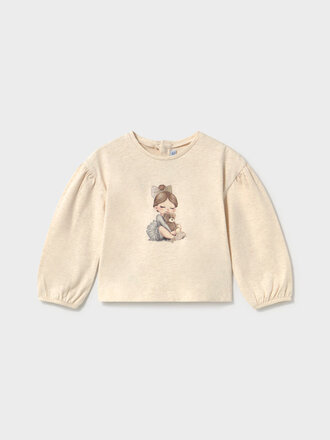 Mayoral 2002 L/s graphic t-shirt 084 milk