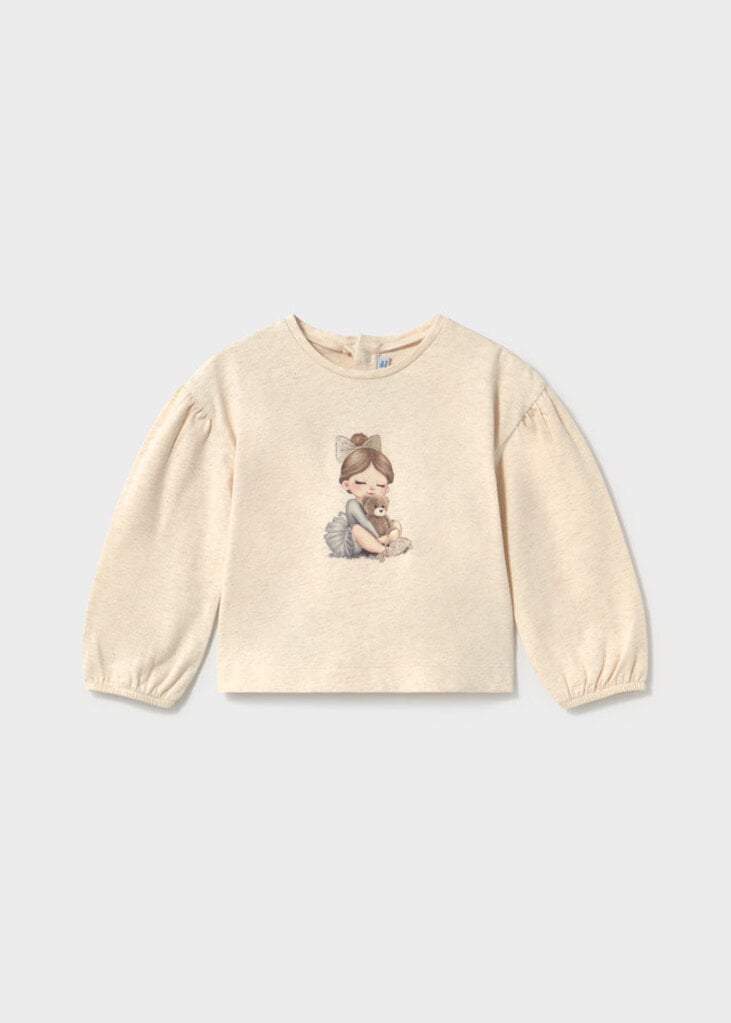 Mayoral 2002 L/s graphic t-shirt 084 milk