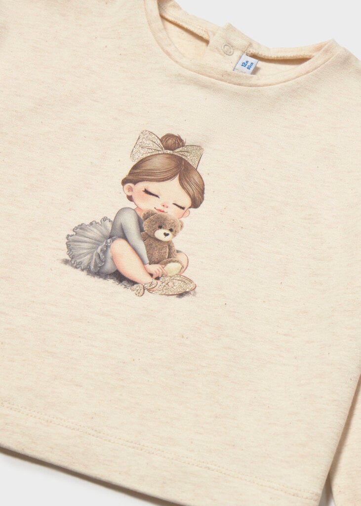 Mayoral 2002 L/s graphic t-shirt 084 milk