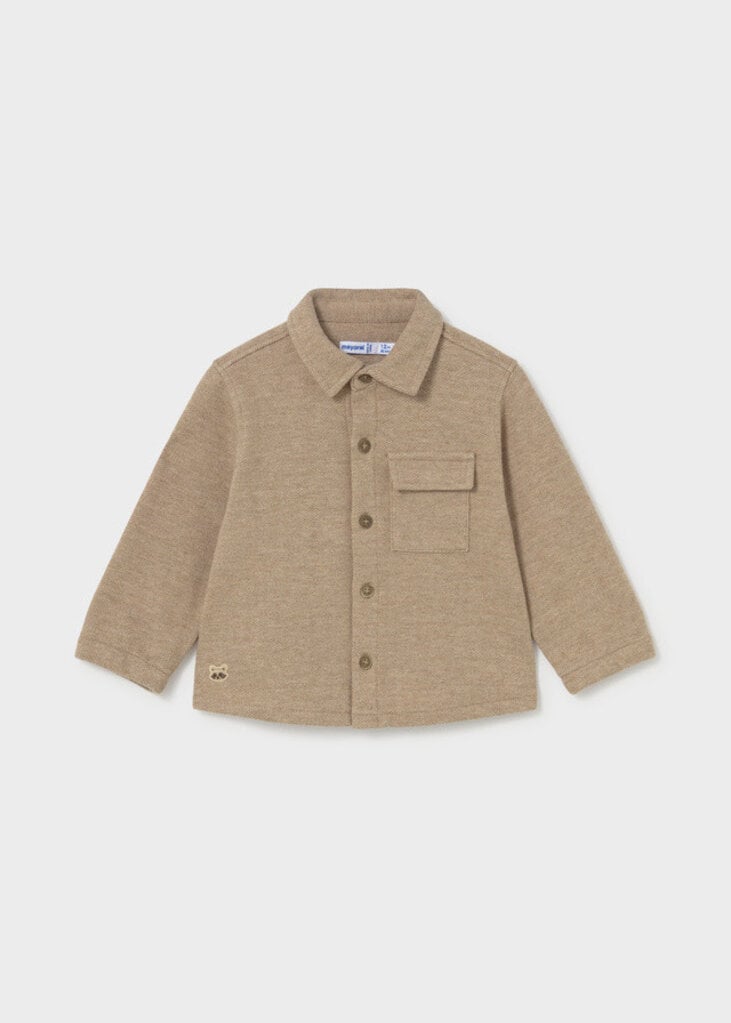 Mayoral 2106 Comfort-knit overshirt 042 Truffle