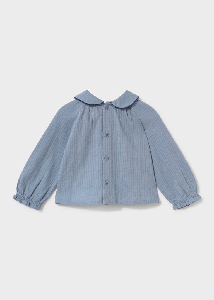Mayoral 2115 Textured woven blouse 030 light blue