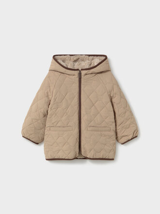 Mayoral 2424 Reversible shearling coat 091 Hazelnut