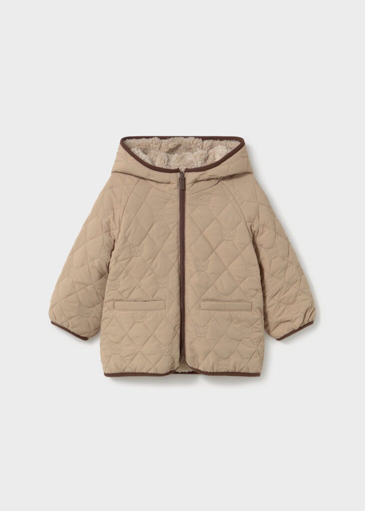 Mayoral 2424 Reversible shearling coat 091 Hazelnut