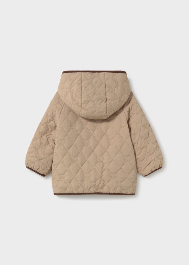 Mayoral 2424 Reversible shearling coat 091 Hazelnut