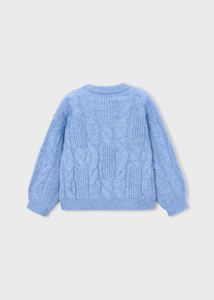 Mayoral 4319 3D flower sweater 066 sky mix
