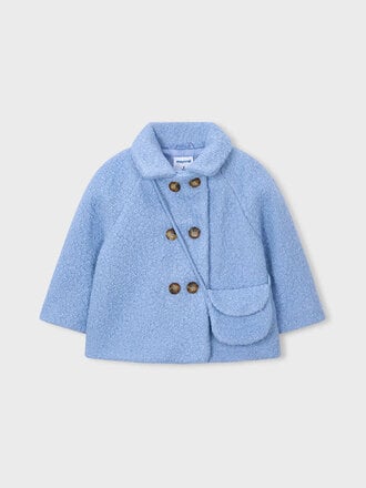 Mayoral 4411 Boucle coat purse 011 sky