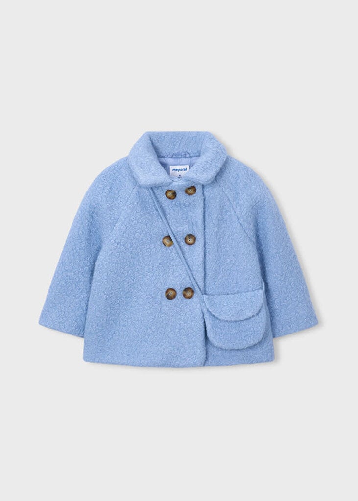 Mayoral 4411 Boucle coat purse 011 sky