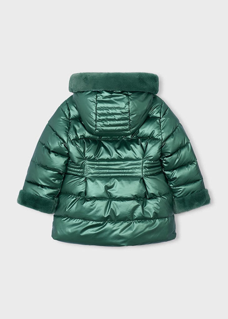 Mayoral 4422 Metallic fauxfur puffer jacket 039 bayleaf