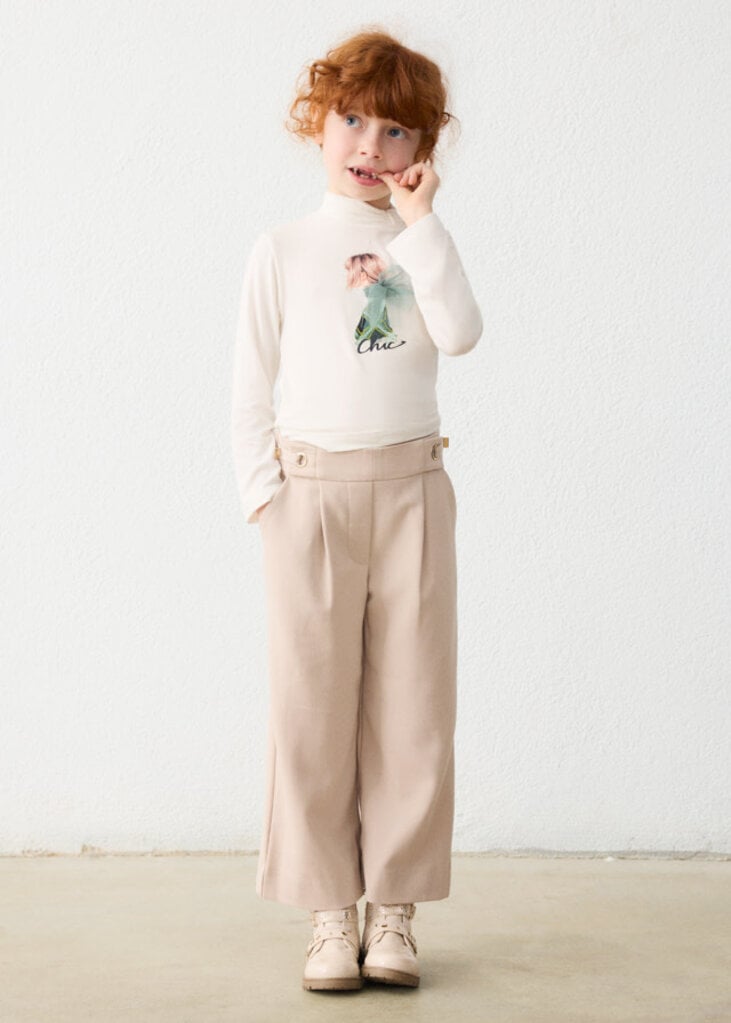 Mayoral 4526 Pleated long trousers 080 hazelnut