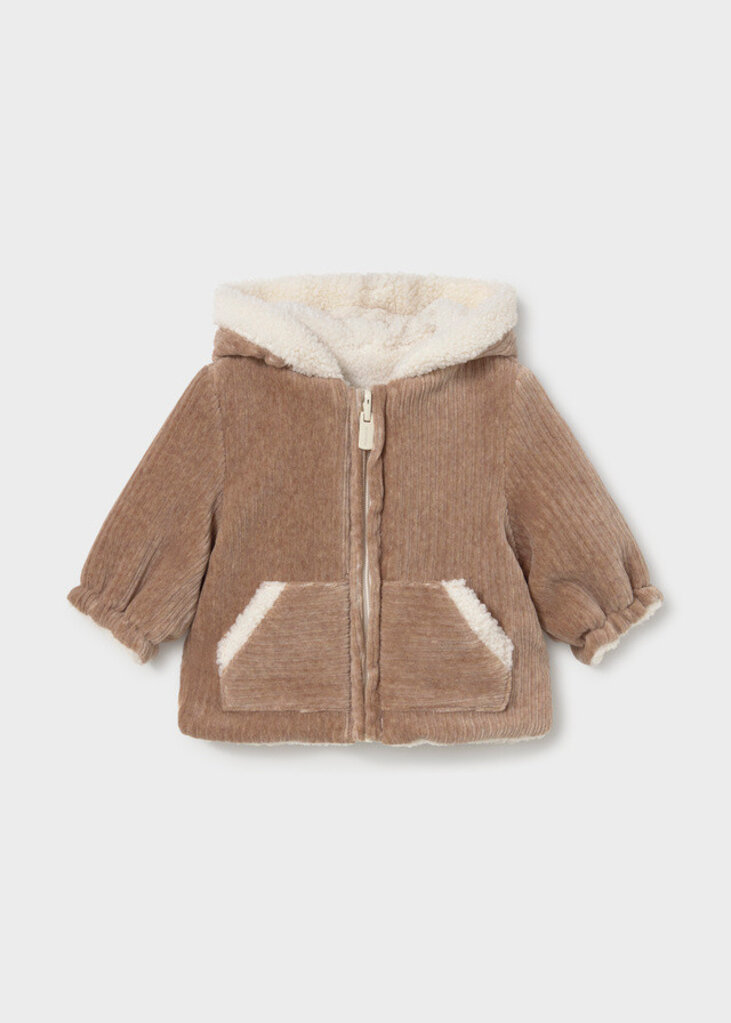 Mayoral 2412 Reversible coat 057 truffle