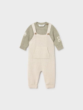 Mayoral 2603 Knit dungaree set 023 laurel