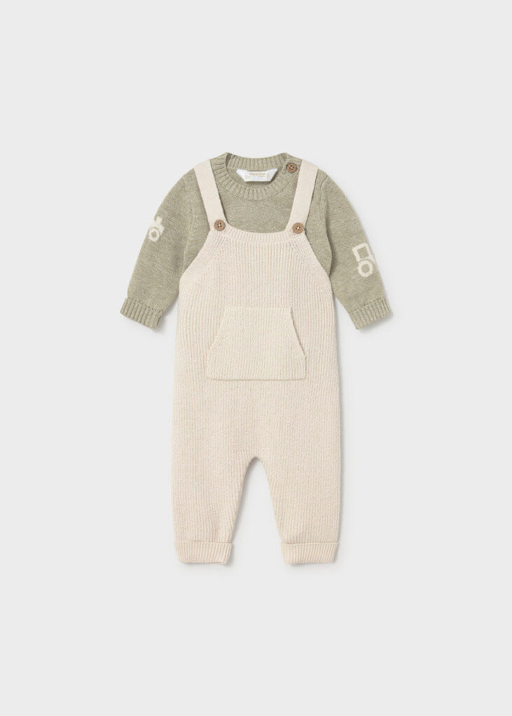 Mayoral 2603 Knit dungaree set 023 laurel