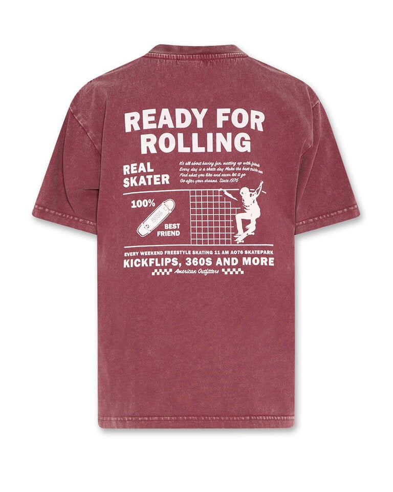 Ao76 226-2004-139 T-shirt kanje skater 000680 bordeaux