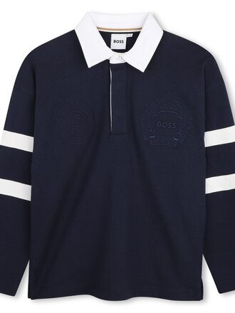 BOSS J53407 Polo l-mouwen marine