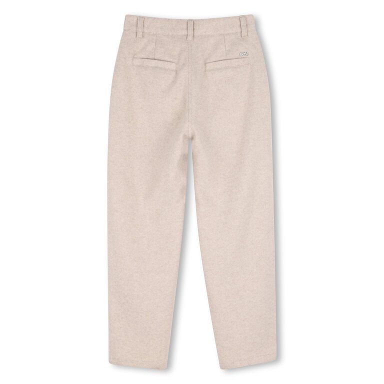 BOSS J53342 Broek gemeleerd ecru