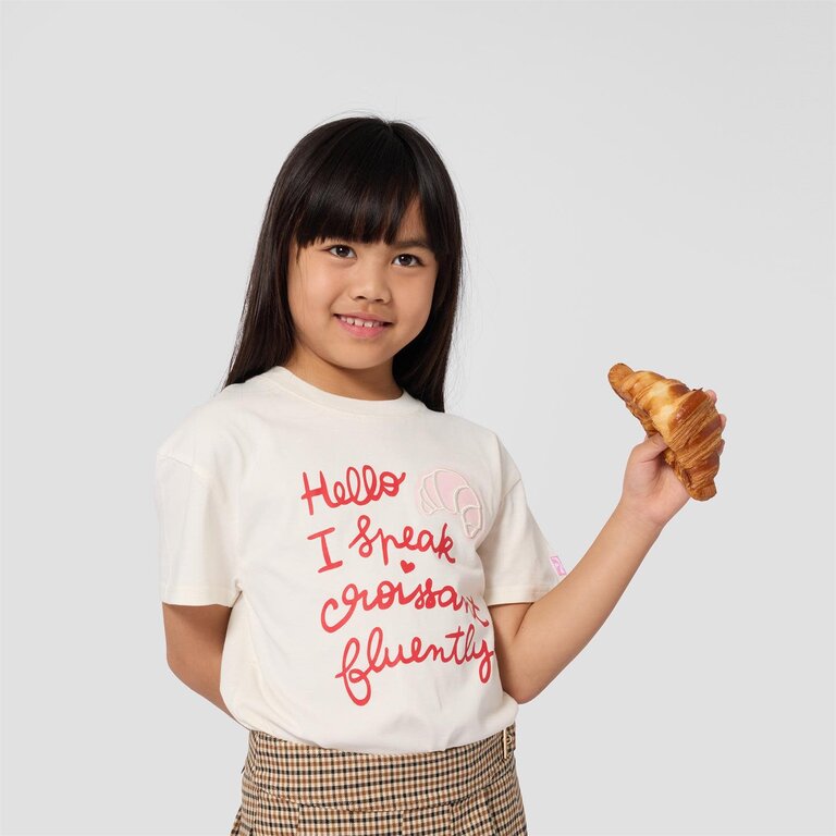 Kids Around L00097 T-Shirt Korte Mouwen Ivoor