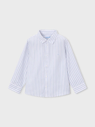 Mayoral 146 Basic L/s Shirt 054 Whit-Skybl