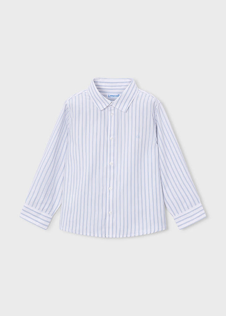 Mayoral 146 Basic L/s Shirt 054 Whit-Skybl
