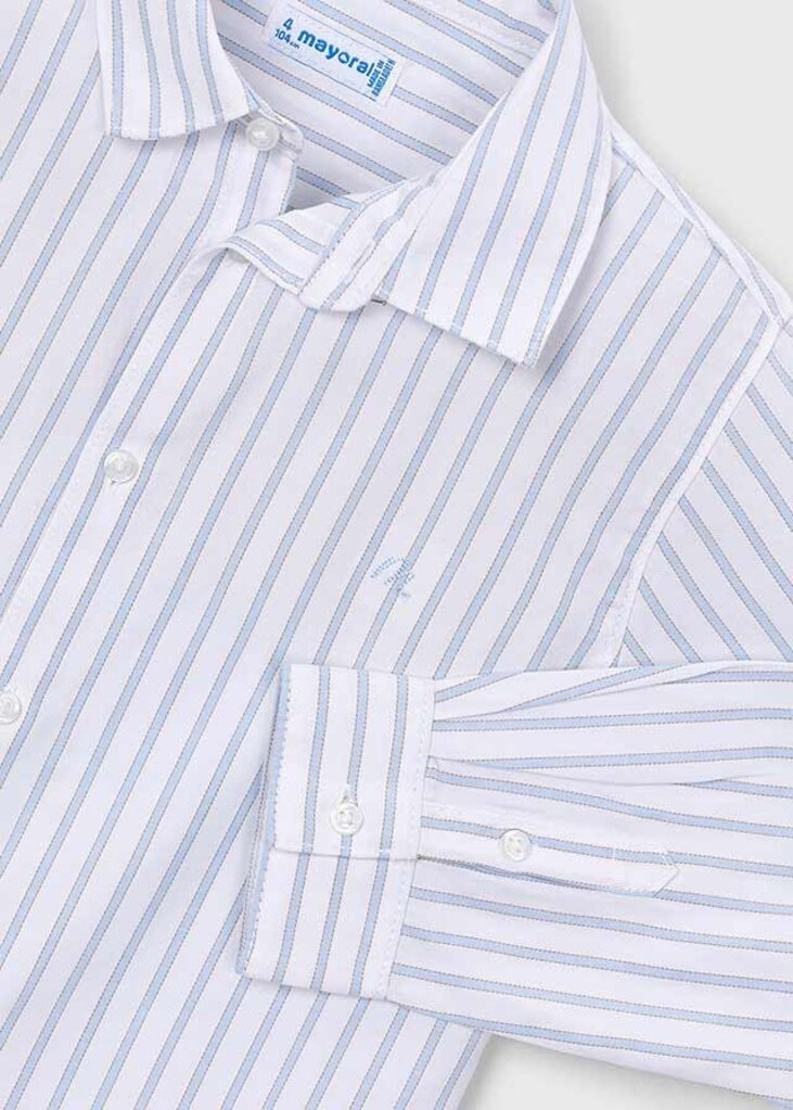 Mayoral 146 Basic L/s Shirt 054 Whit-Skybl