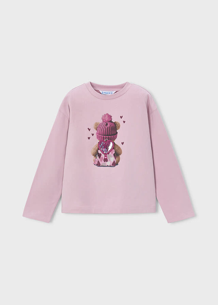 Mayoral 4027 L/s t-shirt 015 mauve