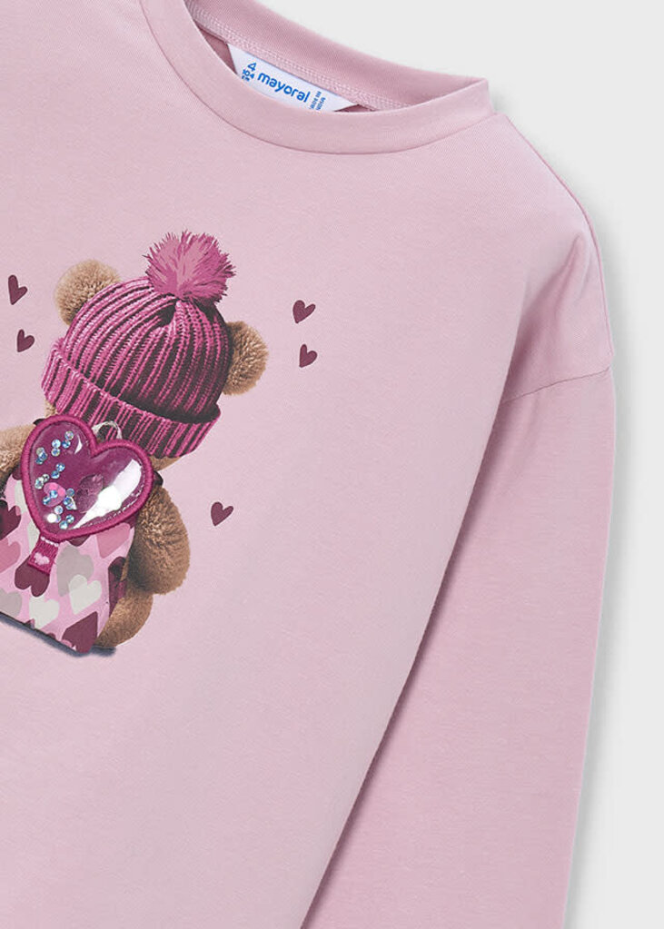 Mayoral 4027 L/s t-shirt 015 mauve