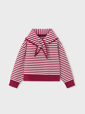 Mayoral 4316 Scarf-detail sweater 057 cherry