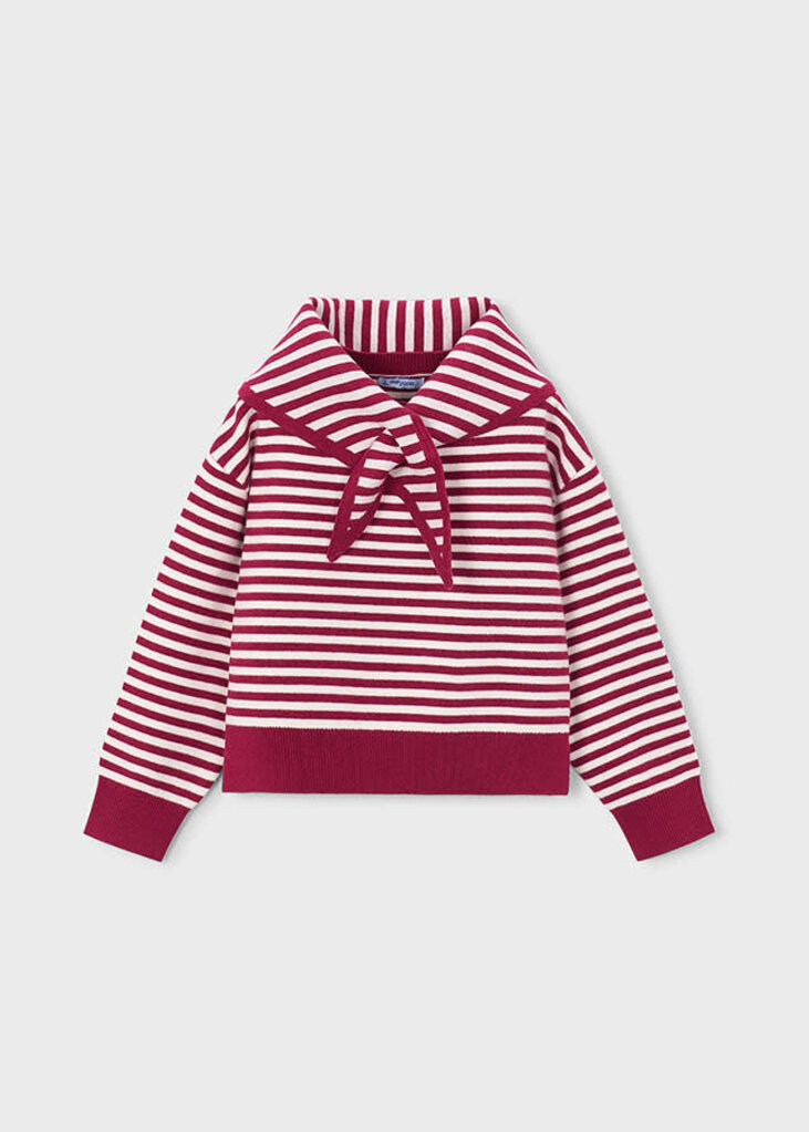 Mayoral 4316 Scarf-detail sweater 057 cherry