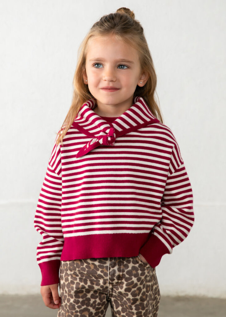 Mayoral 4316 Scarf-detail sweater 057 cherry
