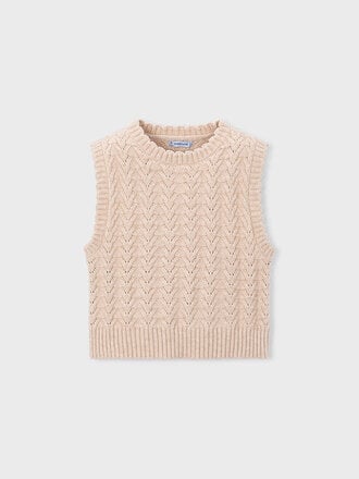 Mayoral 4329 Knitting vest 069 beige