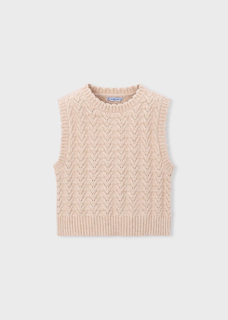 Mayoral 4329 Knitting vest 069 beige