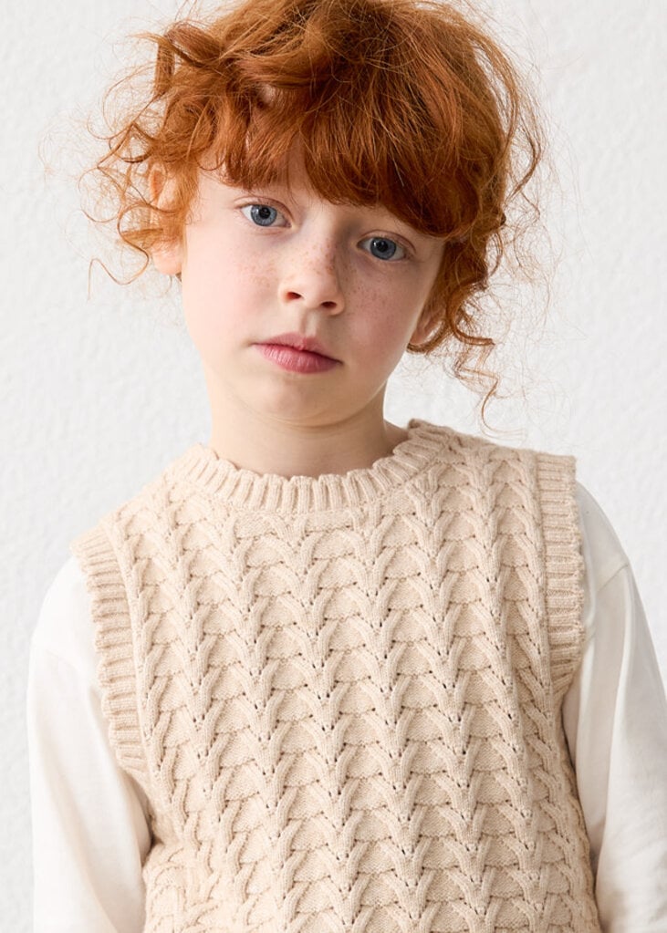 Mayoral 4329 Knitting vest 069 beige