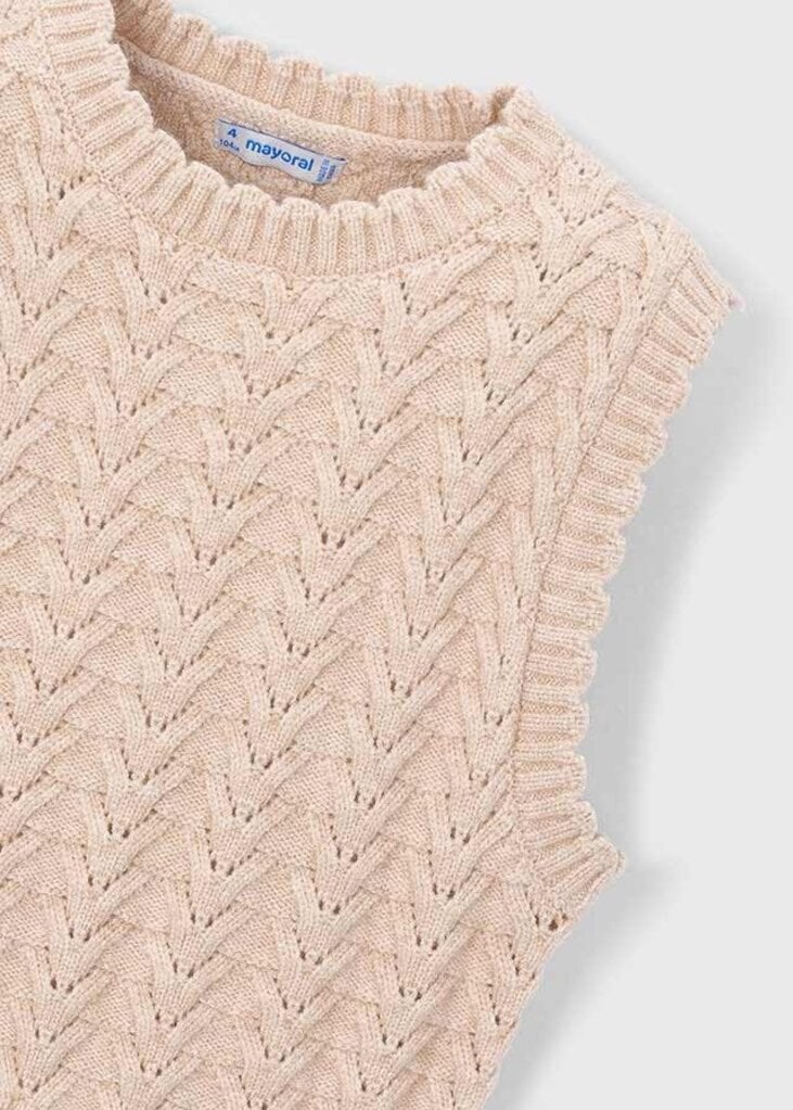 Mayoral 4329 Knitting vest 069 beige