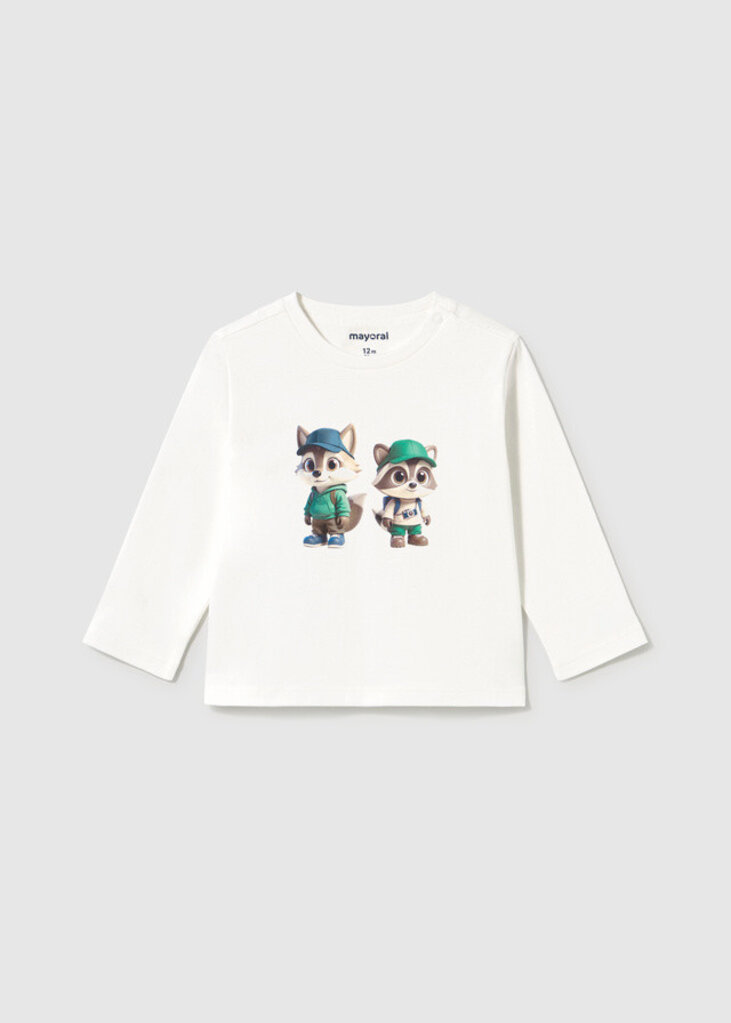 Mayoral 2013 L/s t-shirt friends 010 cream