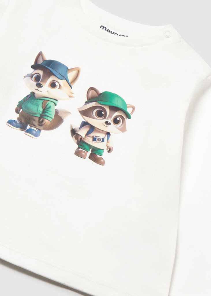 Mayoral 2013 L/s t-shirt friends 010 cream