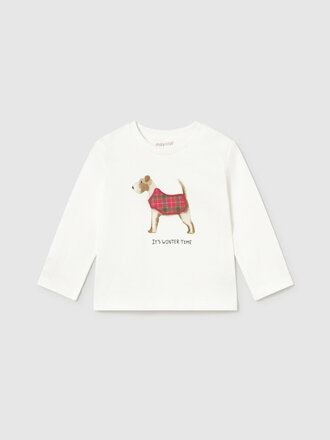 Mayoral 2019 L/s t-shirt applique play 026 cream