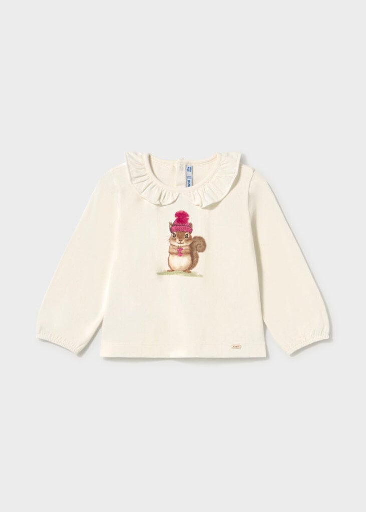 Mayoral 2089 L/s shirt dress 020 natur-rasp