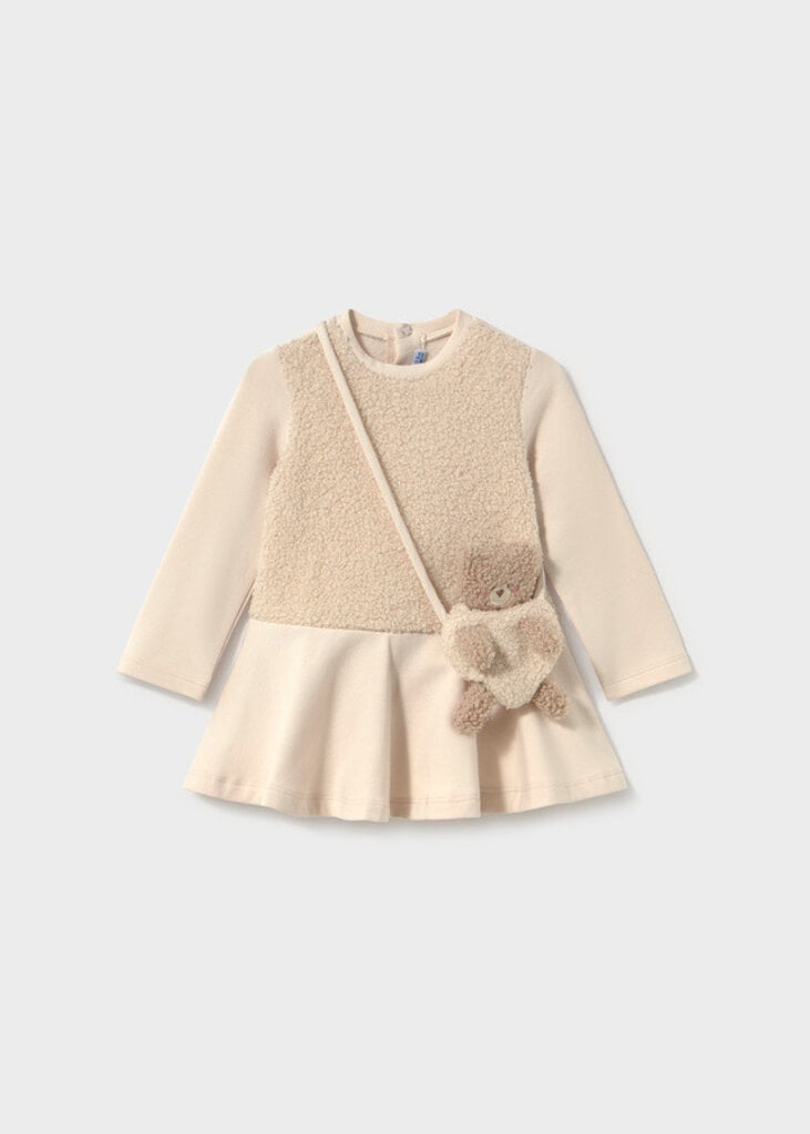 Mayoral 2904 Combined dress w. bag 093 light khaki