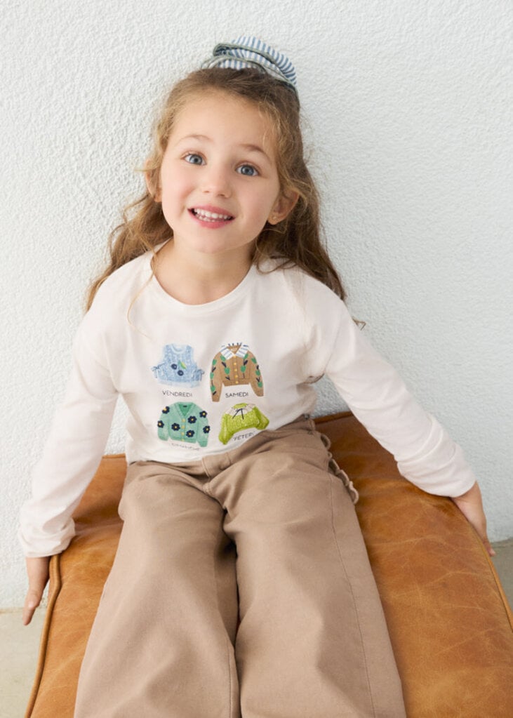Mayoral 4028 L/s t-shirt 077 natural
