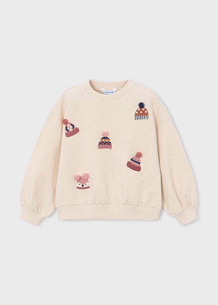 Mayoral 4405 Embroidered pullover 075 seed