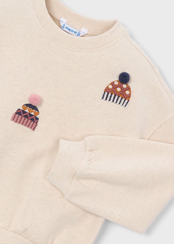 Mayoral 4405 Embroidered pullover 075 seed