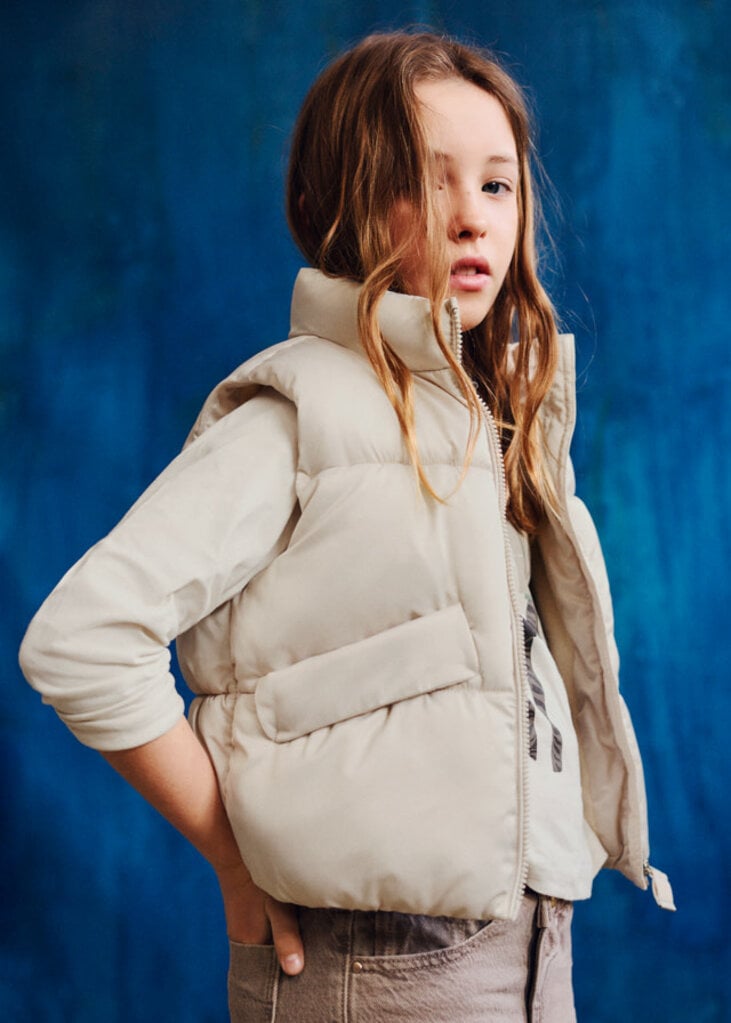 Mayoral 7346 Satin vest 033 almond
