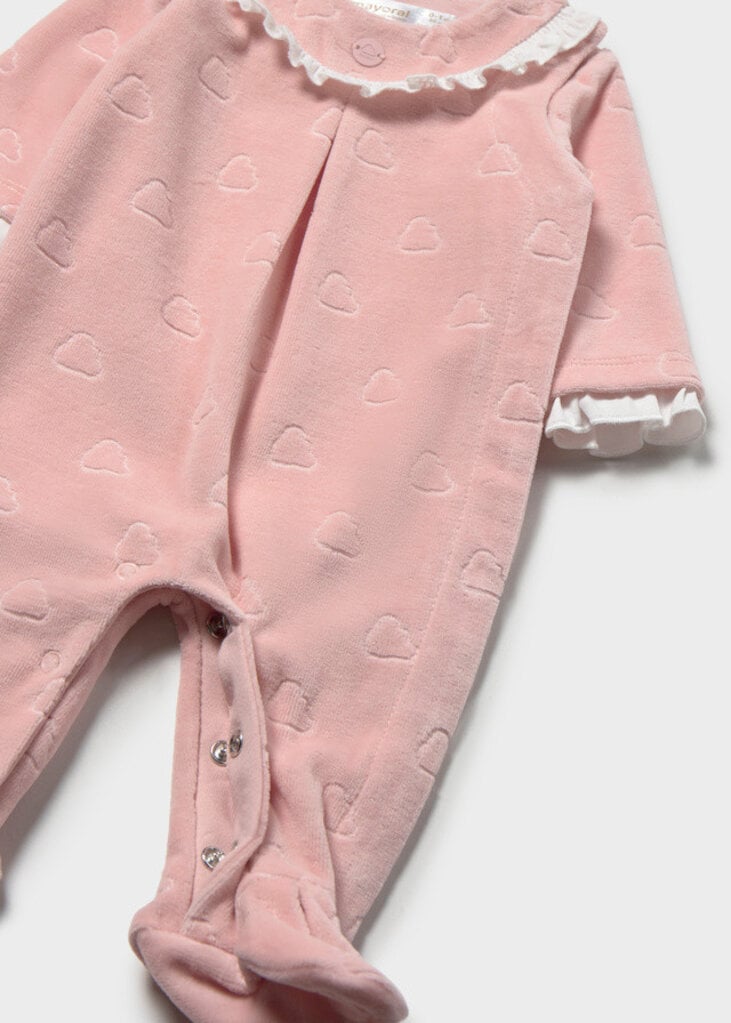 Mayoral 2749 Velour dressy pajamas 067 rose