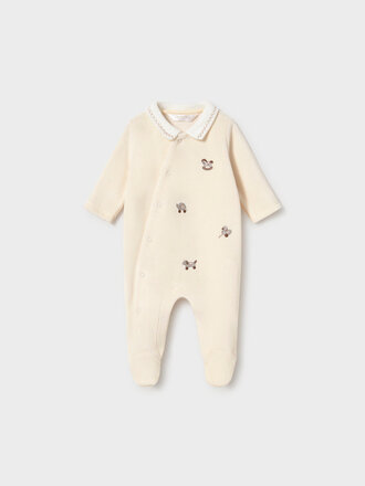Mayoral 2764 Velour onesie 035 pottery
