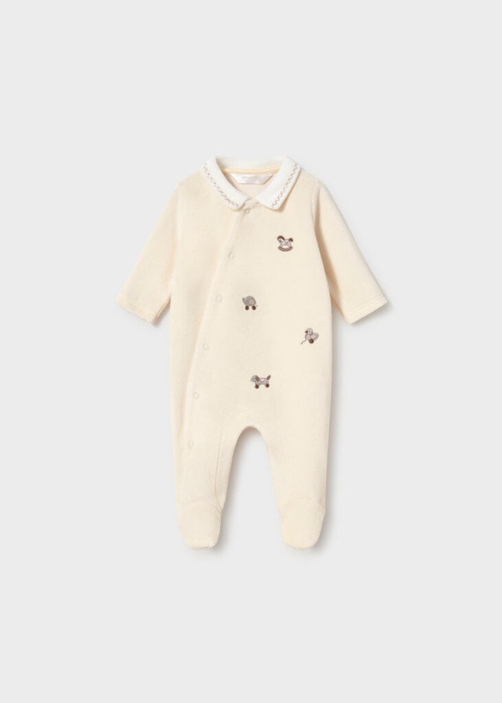 Mayoral 2764 Velour onesie 035 pottery