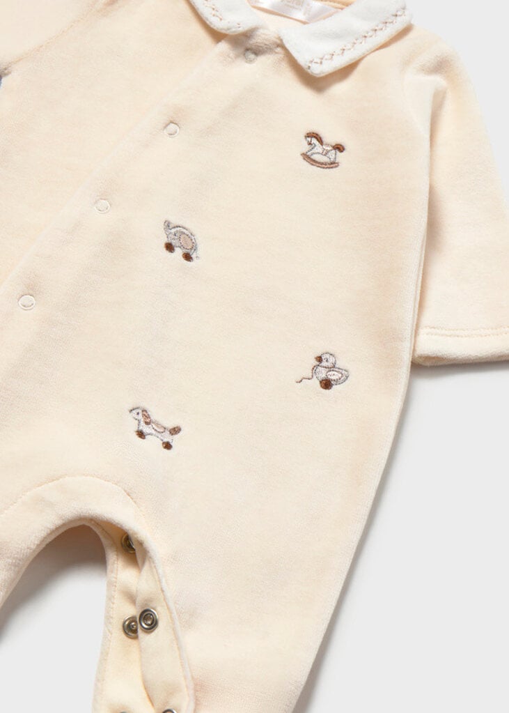 Mayoral 2764 Velour onesie 035 pottery