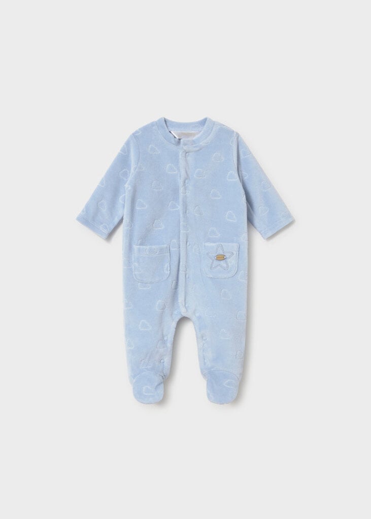 Mayoral 2765 Velour onesie 078 sky