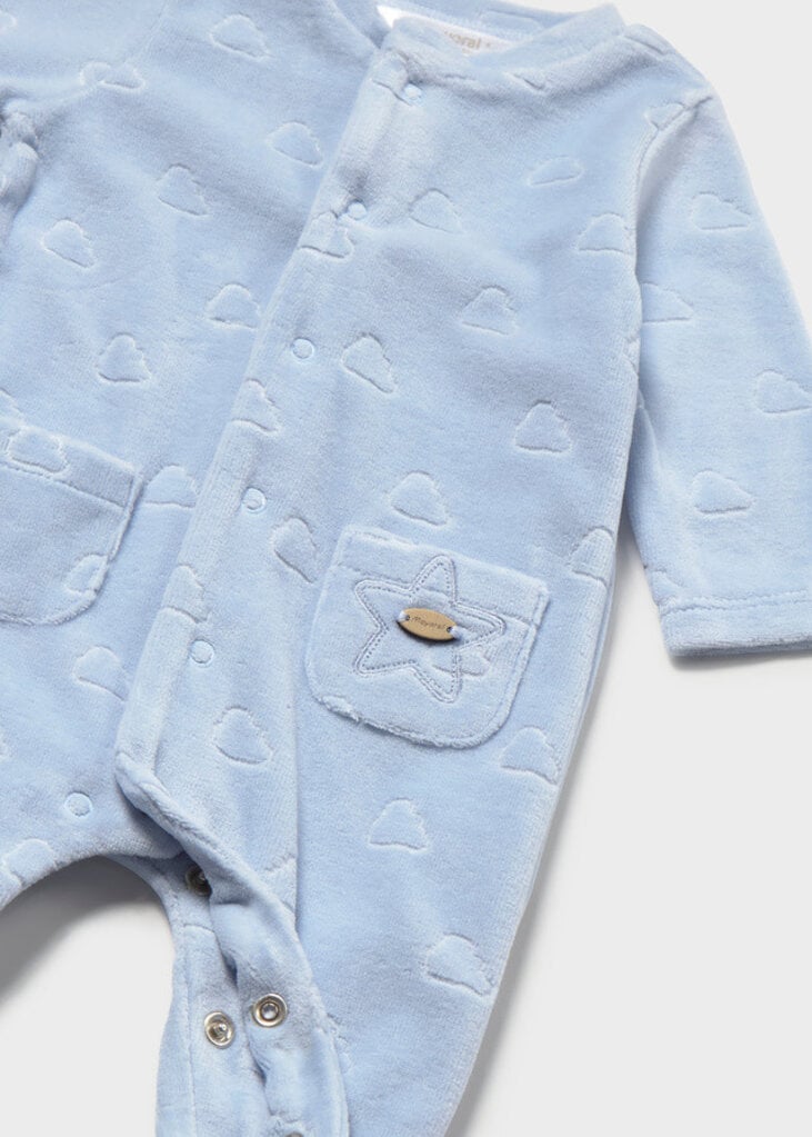 Mayoral 2765 Velour onesie 078 sky
