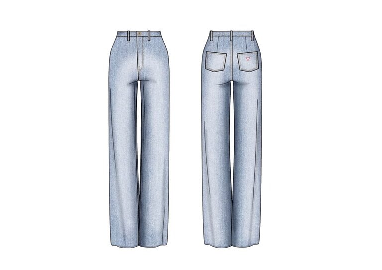 Guess J6YA04 D1211 Comfort denim pant Rinse wash